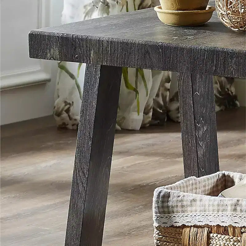 Table d'appoint avec étagère en bois répliqué contemporain Athens de Roundhill Furniture