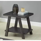 Table d'appoint avec étagère en bois répliqué contemporain Athens de Roundhill Furniture