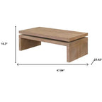 Table basse flottante en bois naturel vieilli HomeRoots 48