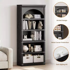 Étagère de 170 cm, meuble de rangement à 5 niveaux avec cadre en métal, organisateur de rangement style ferme avec étagères ouvertes, pour bureau, salon, chambre à coucher