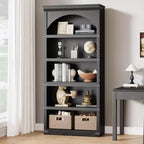Étagère de 170 cm, meuble de rangement à 5 niveaux avec cadre en métal, organisateur de rangement style ferme avec étagères ouvertes, pour bureau, salon, chambre à coucher