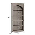 Étagère de 170 cm, meuble de rangement à 5 niveaux avec cadre en métal, organisateur de rangement style ferme avec étagères ouvertes, pour bureau, salon, chambre à coucher
