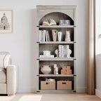 Étagère de 170 cm, meuble de rangement à 5 niveaux avec cadre en métal, organisateur de rangement style ferme avec étagères ouvertes, pour bureau, salon, chambre à coucher