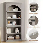 Étagère de 170 cm, meuble de rangement à 5 niveaux avec cadre en métal, organisateur de rangement style ferme avec étagères ouvertes, pour bureau, salon, chambre à coucher