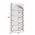 Étagère de 170 cm, meuble de rangement à 5 niveaux avec cadre en métal, organisateur de rangement style ferme avec étagères ouvertes, pour bureau, salon, chambre à coucher