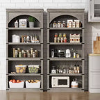Étagère de 170 cm, meuble de rangement à 5 niveaux avec cadre en métal, organisateur de rangement style ferme avec étagères ouvertes, pour bureau, salon, chambre à coucher