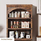 Étagère de 170 cm, meuble de rangement à 5 niveaux avec cadre en métal, organisateur de rangement style ferme avec étagères ouvertes, pour bureau, salon, chambre à coucher