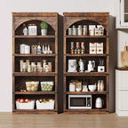 Étagère de 170 cm, meuble de rangement à 5 niveaux avec cadre en métal, organisateur de rangement style ferme avec étagères ouvertes, pour bureau, salon, chambre à coucher