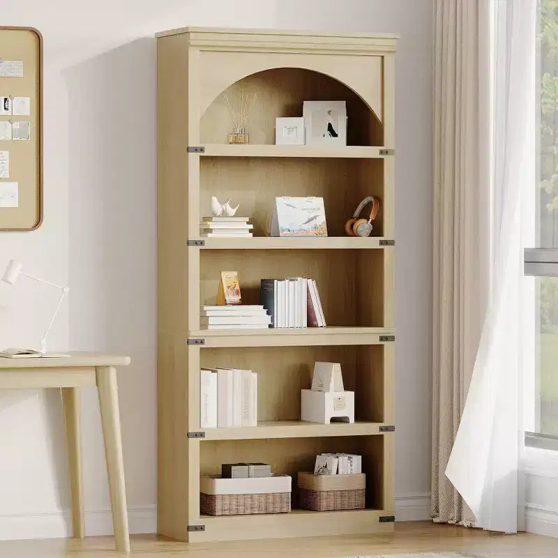 Étagère de 170 cm, meuble de rangement à 5 niveaux avec cadre en métal, organisateur de rangement style ferme avec étagères ouvertes, pour bureau, salon, chambre à coucher