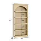 Étagère de 170 cm, meuble de rangement à 5 niveaux avec cadre en métal, organisateur de rangement style ferme avec étagères ouvertes, pour bureau, salon, chambre à coucher