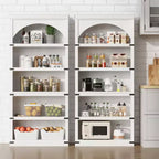 Étagère de 170 cm, meuble de rangement à 5 niveaux avec cadre en métal, organisateur de rangement style ferme avec étagères ouvertes, pour bureau, salon, chambre à coucher