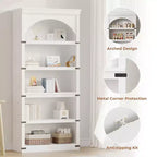 Étagère de 170 cm, meuble de rangement à 5 niveaux avec cadre en métal, organisateur de rangement style ferme avec étagères ouvertes, pour bureau, salon, chambre à coucher