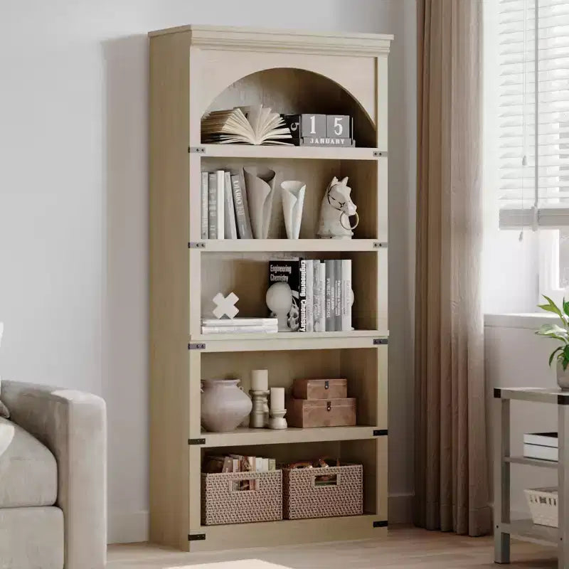 Étagère de 170 cm, meuble de rangement à 5 niveaux avec cadre en métal, organisateur de rangement style ferme avec étagères ouvertes, pour bureau, salon, chambre à coucher