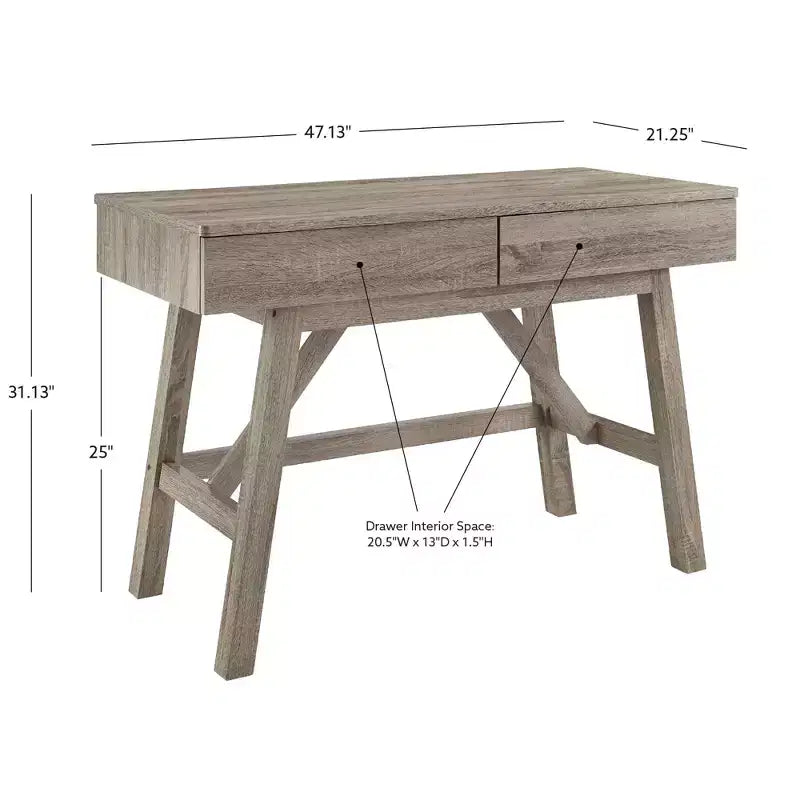 HomeStock Bureau informatique en bois d'acacia noir de 74,9 cm de hauteur avec tiroir de classement
