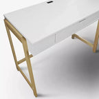HomeStock Bureaux informatiques en bois d'hévéa marron de 76,2 cm de haut sans rangement