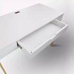 HomeStock Bureaux informatiques en bois d'hévéa marron de 76,2 cm de haut sans rangement