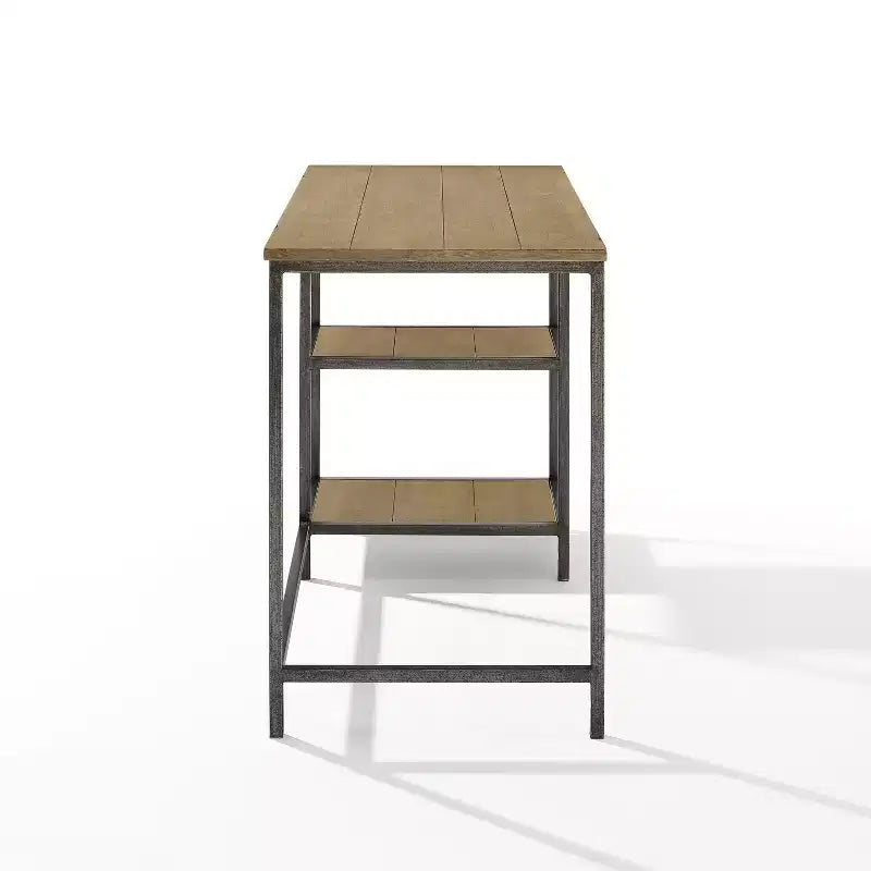 Bureau informatique HomeStock de 31,75 cm de hauteur en bois de bouleau marron avec tiroir universel