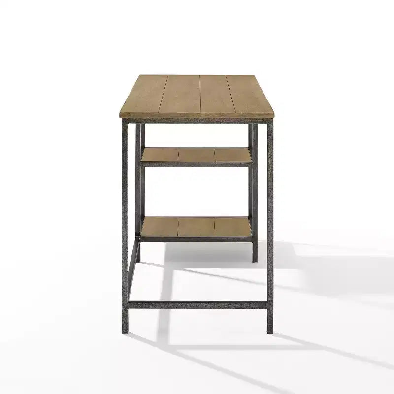 Bureau informatique HomeStock de 31,75 cm de hauteur en bois de bouleau marron avec tiroir universel