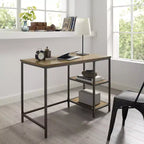 Bureau informatique HomeStock de 31,75 cm de hauteur en bois de bouleau marron avec tiroir universel