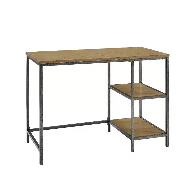 Bureau informatique HomeStock de 31,75 cm de hauteur en bois de bouleau marron avec tiroir universel