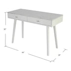 HomeStock Bureaux d'écriture en orme blanc 7,62 cm H sans rangement