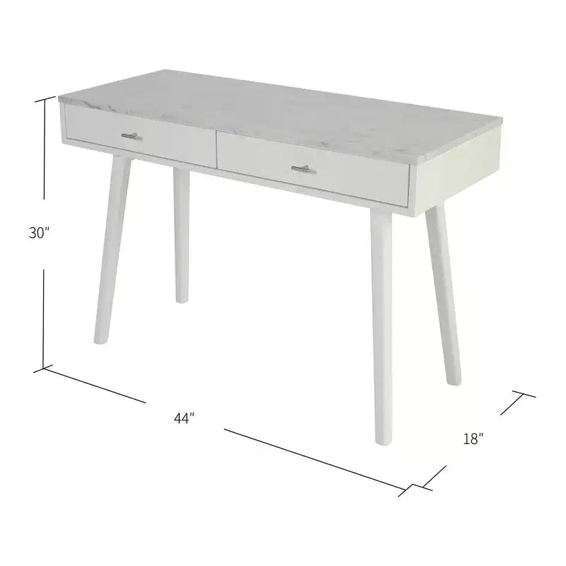 HomeStock Bureaux d'écriture en orme blanc 7,62 cm H sans rangement