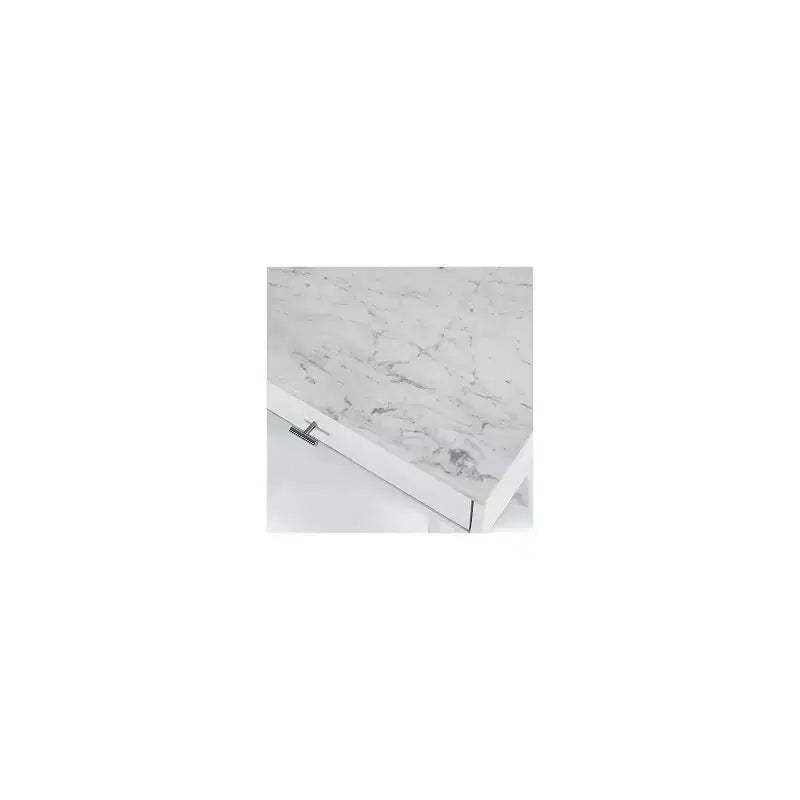 HomeStock Bureaux d'écriture en orme blanc 7,62 cm H sans rangement
