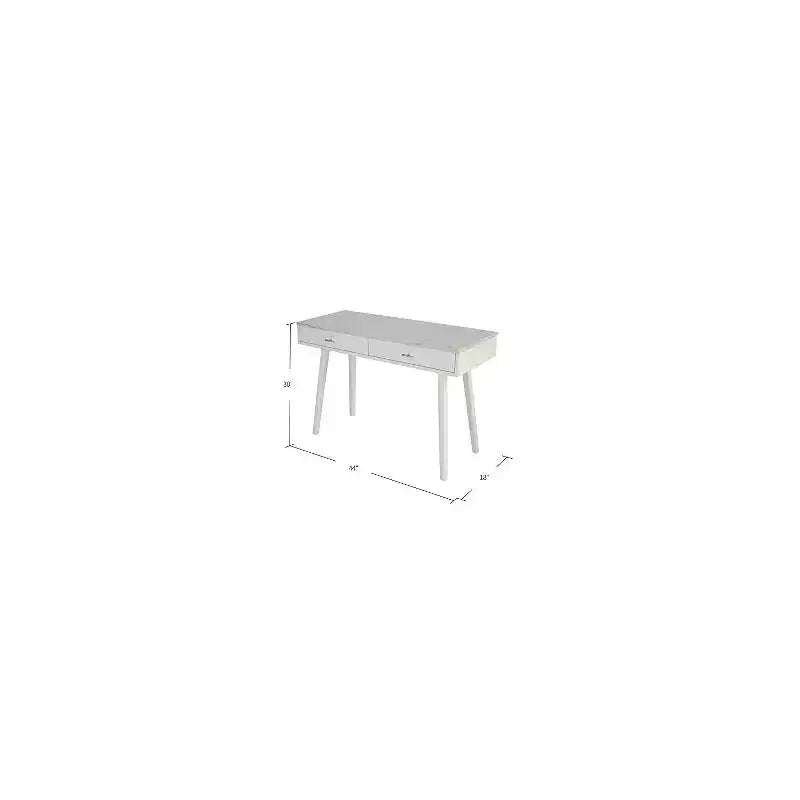 HomeStock Bureaux d'écriture en orme blanc 7,62 cm H sans rangement