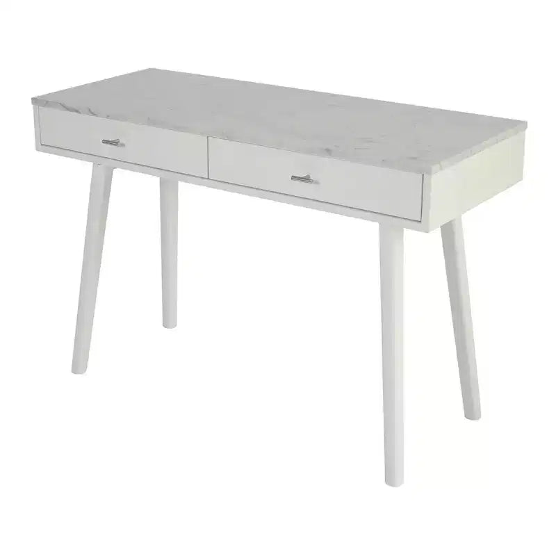 HomeStock Bureaux d'écriture en orme blanc 7,62 cm H sans rangement