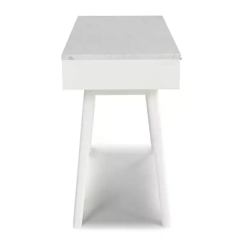 HomeStock Bureaux d'écriture en orme blanc 7,62 cm H sans rangement