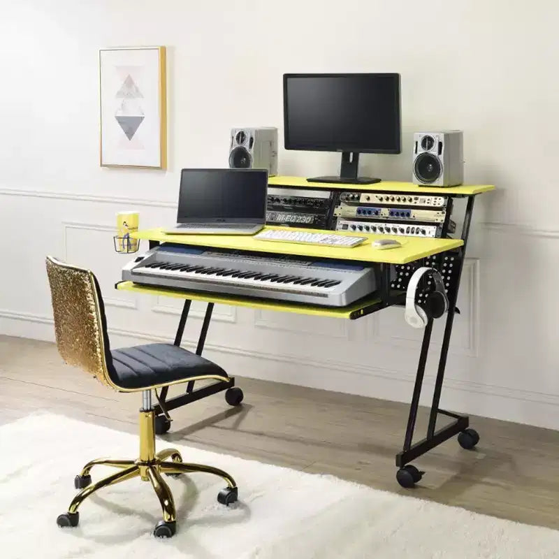 HomeStock – Bureaux d'ordinateur en bois blanc de 76,2 cm de hauteur avec tiroir de classement
