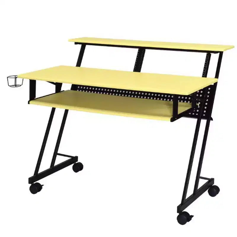 HomeStock – Bureaux d'ordinateur en bois blanc de 76,2 cm de hauteur avec tiroir de classement