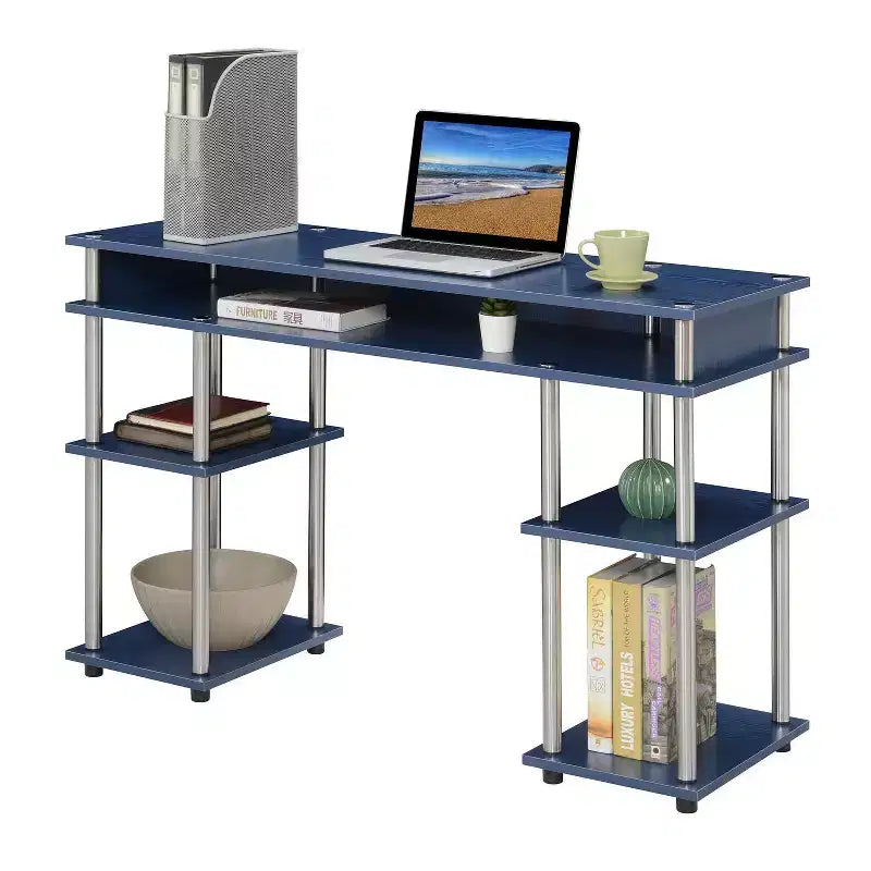 HomeStock 45 in.H Black Color Steel Standing Desks with No Storage