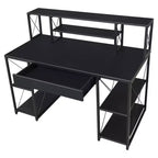 Bureaux debout HomeStock 45 po (114,3 cm) de hauteur, en acier noir, sans rangement