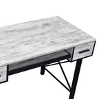 HomeStock Bureaux informatiques en placage de bois gris de 74 cm de hauteur avec tiroir de classement