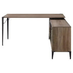 HomeStock Bureau informatique en bois marron de 76 cm de haut avec étagère de rangement ouverte