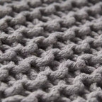 Repose-pieds tricoté, Pouf carré rembourré, Petit meuble, Convient pour le salon et la chambre à coucher, Aucun assemblage requis.