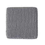 Repose-pieds tricoté, Pouf carré rembourré, Petit meuble, Convient pour le salon et la chambre à coucher, Aucun assemblage requis.