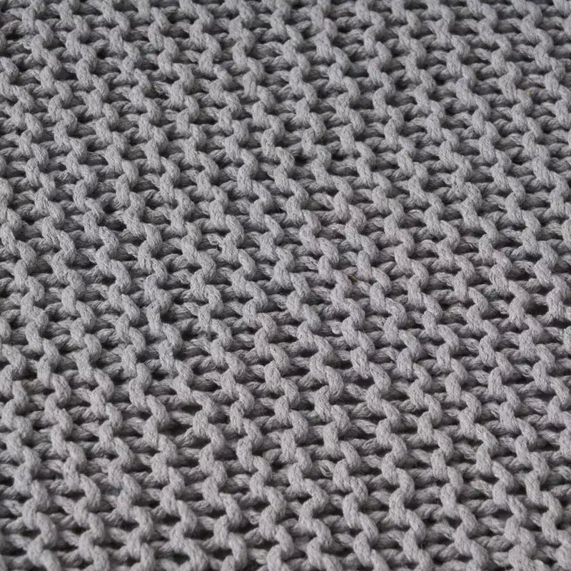 Repose-pieds tricoté, Pouf carré rembourré, Petit meuble, Convient pour le salon et la chambre à coucher, Aucun assemblage requis.