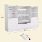 Meuble de rangement pour enfants avec 6 bacs, étagère de rangement pour tout-petits avec tiroir et porte, bibliothèque pour enfants pour salle de jeux et classe