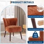 Fauteuil d'appoint moderne COZONY, fauteuil simple rembourré en tissu avec siège lounge et pieds en bois pour salon, bureau, chambre à coucher, 1 pièce
