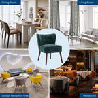 Fauteuil d'appoint moderne COZONY, fauteuil simple rembourré en tissu avec siège lounge et pieds en bois pour salon, bureau, chambre à coucher, 1 pièce