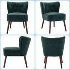 Fauteuil d'appoint moderne COZONY, fauteuil simple rembourré en tissu avec siège lounge et pieds en bois pour salon, bureau, chambre à coucher, 1 pièce