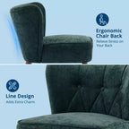 Fauteuil d'appoint moderne COZONY, fauteuil simple rembourré en tissu avec siège lounge et pieds en bois pour salon, bureau, chambre à coucher, 1 pièce