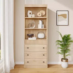 COZONY Grande bibliothèque de 180 cm, étagère moderne en bois avec tablettes robustes pour le rangement dans le salon, le bureau, la chambre ou la salle d'étude