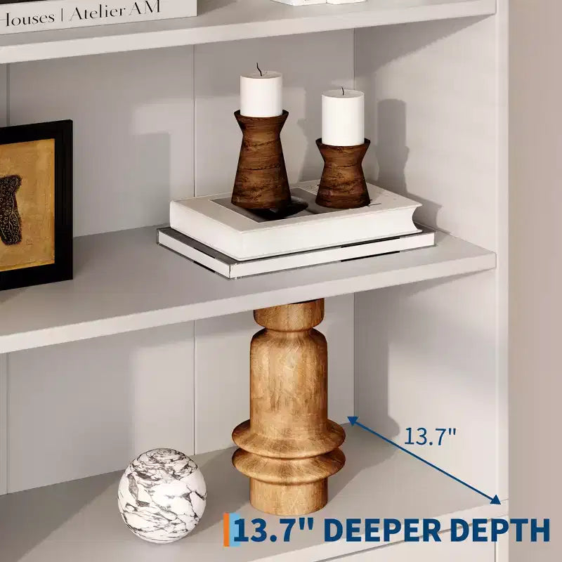 COZONY Grande bibliothèque de 180 cm, étagère moderne en bois avec tablettes robustes pour le rangement dans le salon, le bureau, la chambre ou la salle d'étude