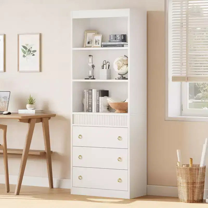 COZONY Grande bibliothèque de 180 cm, étagère moderne en bois avec tablettes robustes pour le rangement dans le salon, le bureau, la chambre ou la salle d'étude