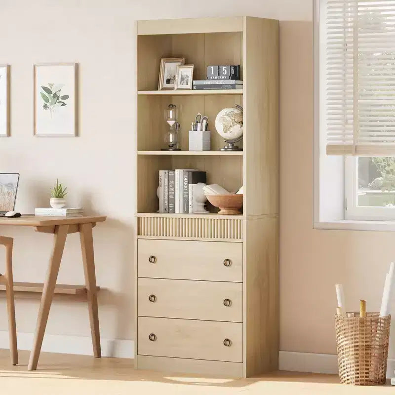 COZONY Grande bibliothèque de 180 cm, étagère moderne en bois avec tablettes robustes pour le rangement dans le salon, le bureau, la chambre ou la salle d'étude