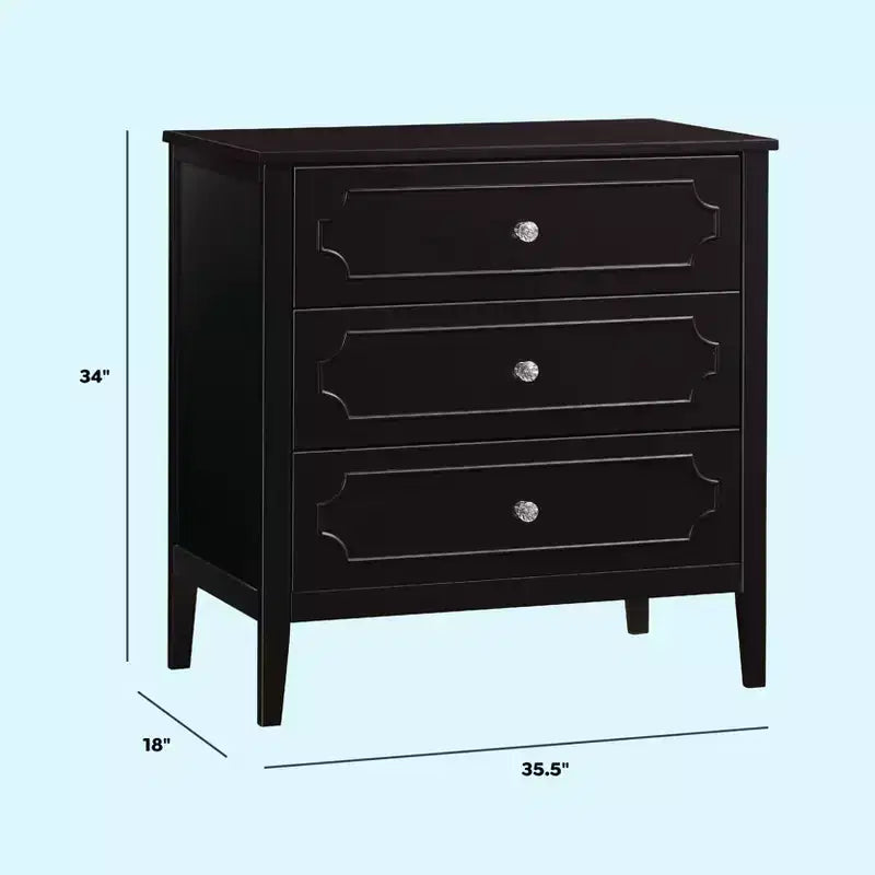 Commode 3 tiroirs daVinci Chloe Regency - Blanc