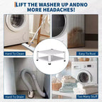 Socles pour lave-linge et sèche-linge GustoWave, support de base pour machine à laver robuste avec étagère de rangement, blanc